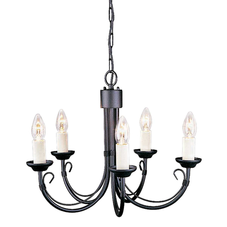 Żyrandol Elstead Lighting Chartwell czarny CH5-BLACK