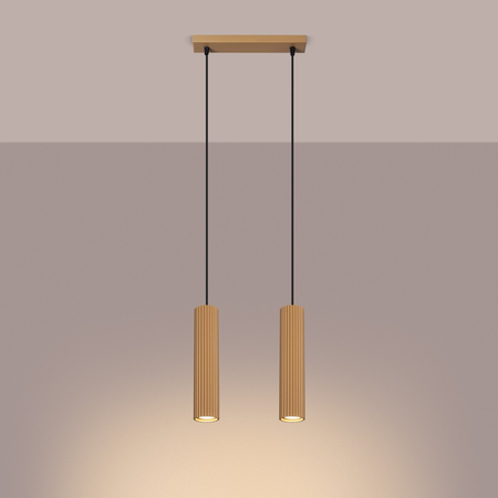 Sollux Lighting Lampa wisząca KARBON 2 złoty SL.1555