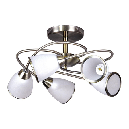Lampa sufitowa PLATO Kaja K-JSL-6059/5 AB mosiądz