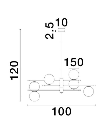 Lampa wisząca Luces Exclusivas AEREO - czarny mat LE43370
