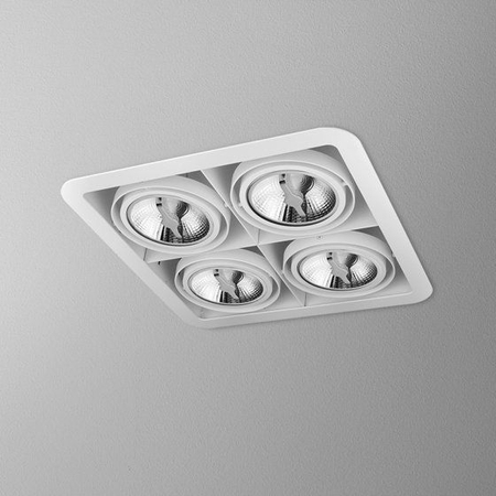 Lampa wpuszczana AQForm Iform 111 x 4 Sq 230V Recessed Biały Struktura