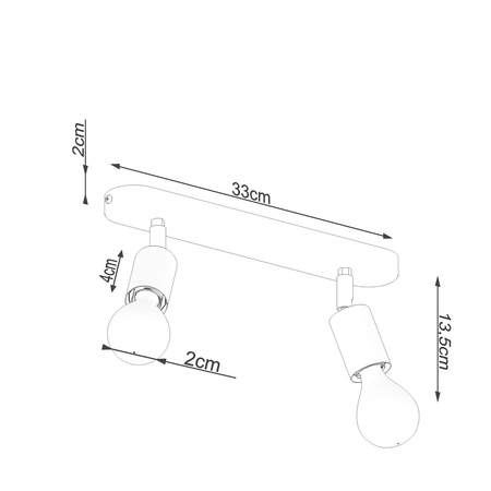 Sollux Lighting Plafon FORNES 3 czarny SL.1122