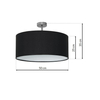 Milagro Lampa podsufitowa CASINO BLACK/CHROME 1xE27 ML6379 Czerń / Chrom