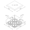 Lampa wpuszczana AQForm Squares 111 x 4 Sq Trimless 230V Recessed Biały Struktura