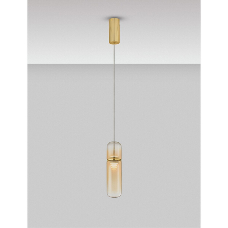 Lampa wisząca Luces Exclusivas REBALVO LE45198 złoty i odcienie złota