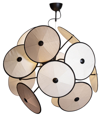 Lampa wisząca By Rydens Cappello 4202290-4002 czarny matowy/beżowy