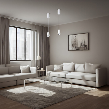 Milagro Flower Chrome Lampa Wisząca 1xGU10 Biały ML0275 BIAŁY + CHROM