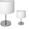 Milagro Lampka stołowa Casino Biały / Chrom 1xE27 ML6375 Biel / Chrom