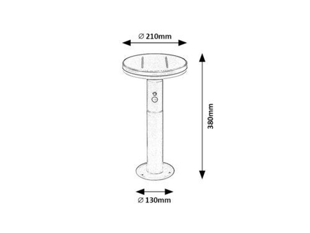 Lampa solarna Rabalux Alaska 77018 antracyt