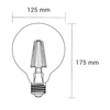 Żarówka Zuma Line ORO-E27-G125-FL-AMBER- 6W-WW