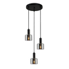 Lampa wisząca Italux PND-65342-3A-BK+SG Santia