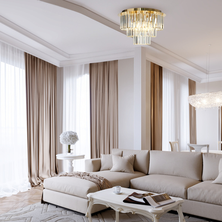 Milagro Lampa sufitowa MILANO fi 45cm 6xE14 ML1023 ZŁOTY