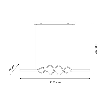 Milagro Lampa wisząca ANCONA 36W LED 4000K ML1575 CZARNY
