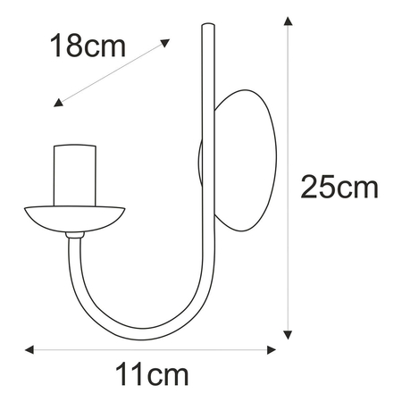 Kinkiet HARIS Kaja K-4972 czarny