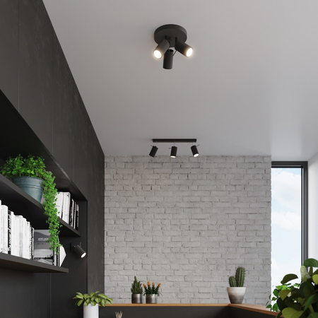 Sollux Lighting Plafon RING 3P czarny SL.1016