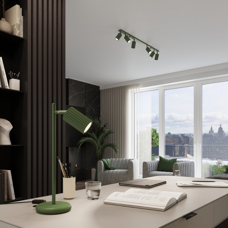 Sollux Lighting Lampa wisząca KARBON 2 zielona oliwka SL.1612