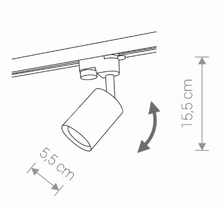Oprawa szynowa 1-fazowa Nowodvorski Lighting 9322 Profile Eye Spot Black
