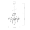 Lampa wisząca Cristallo 3xE14 transparentny LP-2940/3P