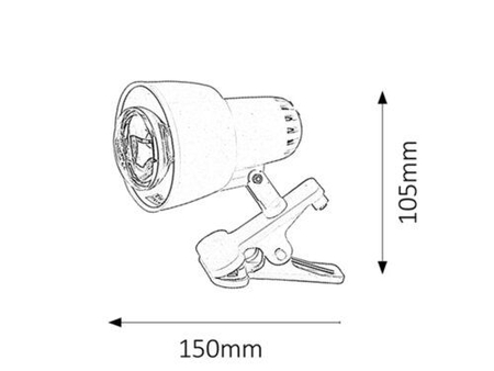 Lampa stołowa Rabalux Clip 4357 czarny