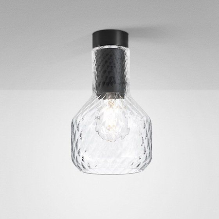 Lampa natynkowa AQForm Modern Glass Barrel E27 TR Surface Czarny Struktura