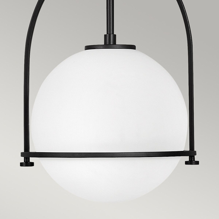 Średnia lampa wisząca Somerset - 1 źródło światła - Czarna Quintiesse QN-SOMERSET-P-O-BK