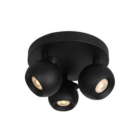 Lampa sufitowa Italux Lafin SPL-45379-3R-BK Czarny piaskowany