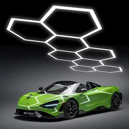 Lampa LED Hexagon Blaupunkt 79W geometryczny panel sufitowy led 4000K CRI90 w kształcie plastra miodu