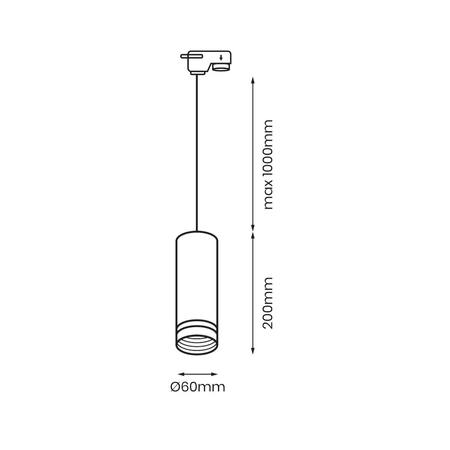 Milagro Pipe Ring Track Pendant Light Biały 1xGU10 ML7672 BIAŁY
