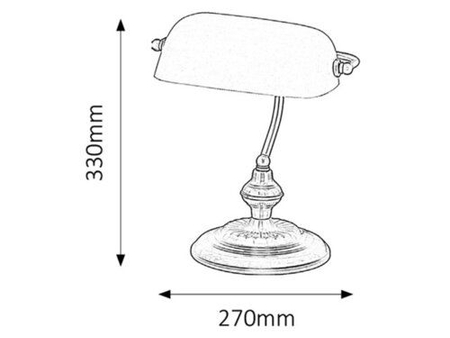Lampa stołowa Rabalux Bank 4037 chrom satyna