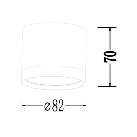 Light Prestige Oprawa natynkowa Kendal L czarna GX53 LP-6331/1SM L BK