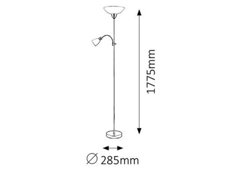 Lampa podłogowa Rabalux Diana 4067 chrom satyna