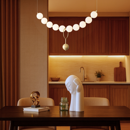 Lampa wisząca Abigali Pontti Big1 30W złoty/mleczne kule