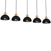 Milagro Lampa wisząca ERIK Black/Wood 5xE27 MLP7227 CZARNY