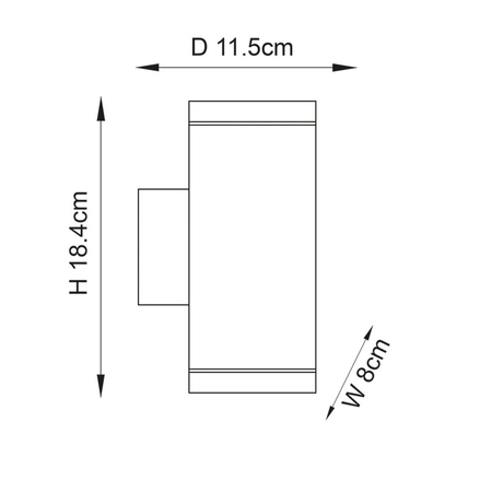 Kinkiet zewnętrzny Endon Lighting Milton 96911 czarny