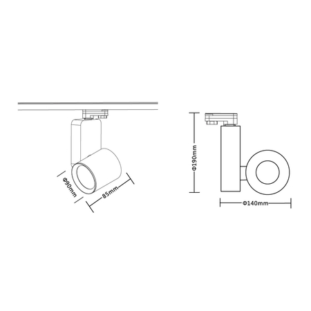Milagro Reflektor Ojo 25W 2700/4000K Czarny 3 Obwodowy ML1107 CZARNY