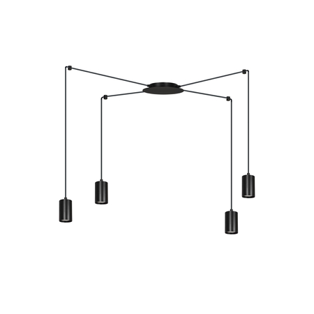 Lampa wisząca TRAKER 4 BL/BLACK Emibig 524/4 czarny