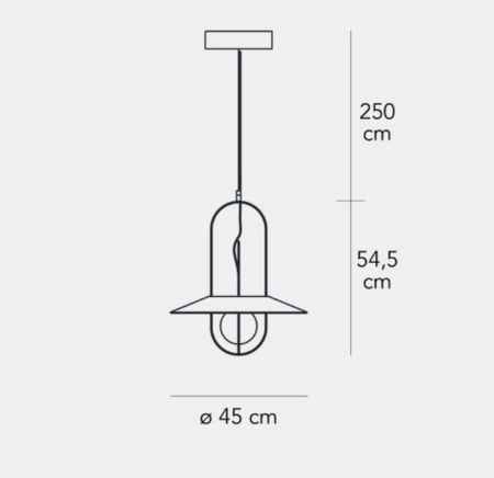 Lampa wisząca LED Fontana Arte F438G85550NBLE Setareh
