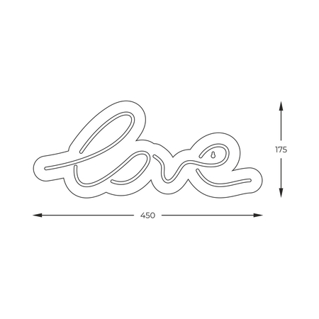 Kinkiet Zuma Line FM-WN01 NEON LOVE LED