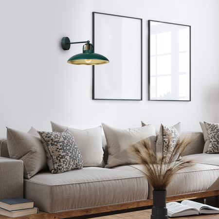 Milagro Kinkiet FELIX GREEN/GOLD 1xE27 MLP7707 ZIELONY / ZŁOTY