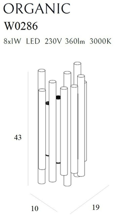 Kinkiet Maxlight W0286D czarny/chrom