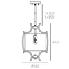 Cosmo Light Lampa wisząca FARO P01039NI-WH