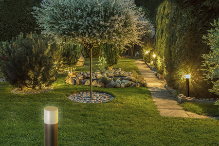 Lampa zewnętrzna NILS 500 BK słupek Azzardo AZ4480 czarny