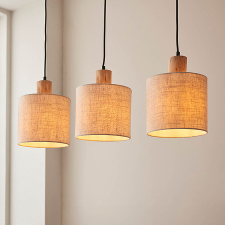 Lampa wisząca Endon Lighting Durban 101681 drewniany