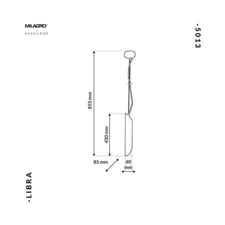 Milagro Lampa Wisząca LIBRA 1xE14 MZ5013 ZŁOTY