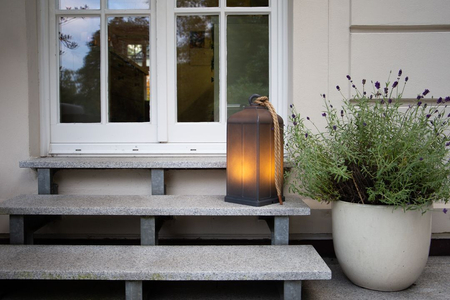 Latarnia LED Lampa zewnętrzna ogrodowa 2700K Biała ciepła 45cm czarny 42501W antracyt