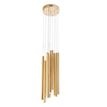 MAXLIGHT P0524D LAMPA WISZĄCA ORGANIC 10x ZŁOTO SZCZOTKOWANE MAŁA ŚCIEMNIALNA
