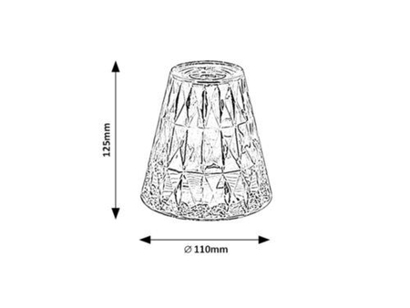 Lampa stołowa Rabalux Siggy 76004 przeźroczysty
