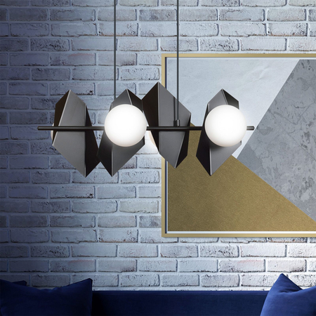 Lampa wisząca DRIFTON 4 BLACK Emibig 636/4 biały/czarny