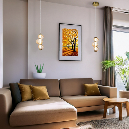 Milagro Lampa wisząca BOLLA GOLD 12W LED ML1424 ZŁOTY