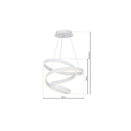 Milagro Lampa wisząca Andromeda Biały 100W LED ML5492 BIAŁY
